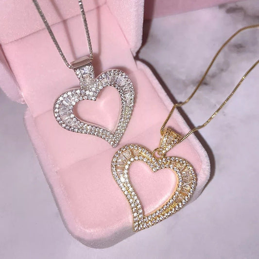 GOLD Open Heart Jayda necklace - Ikonik Idoll