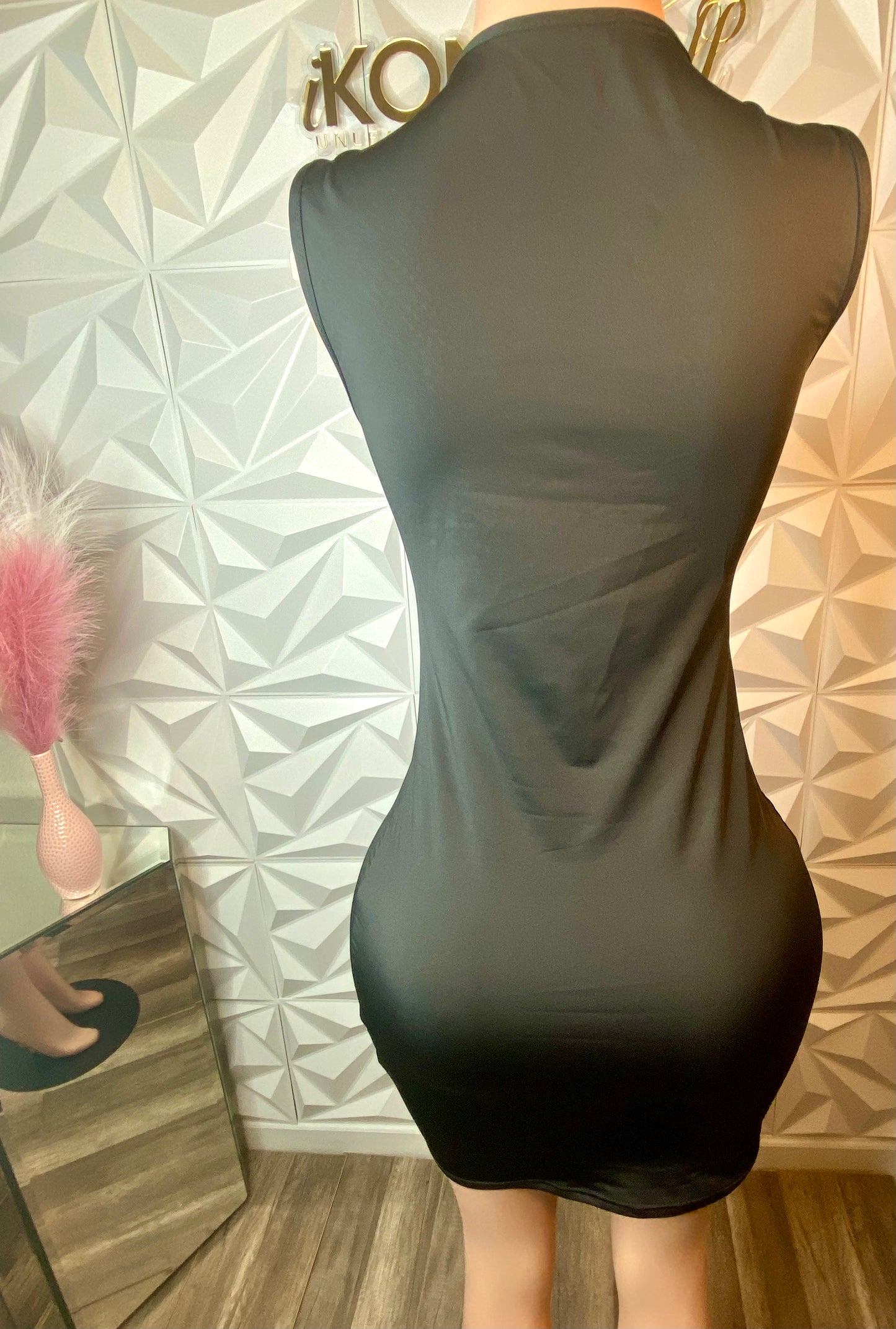 Made You Look Black Rhinestone Dress MEDIUM