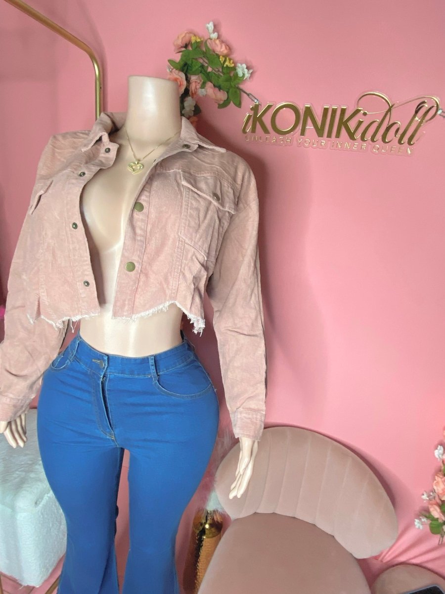Layla Pink Distressed Jacket - Ikonik Idoll