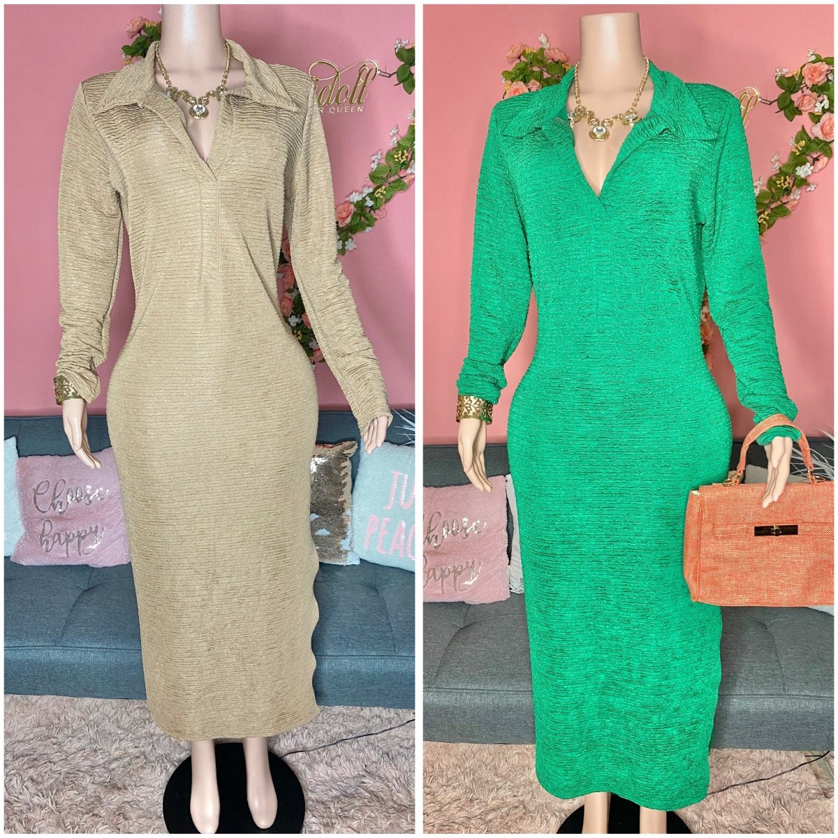 Rich Fine Auntie Dress plus size (2 colors) - Ikonik Idoll