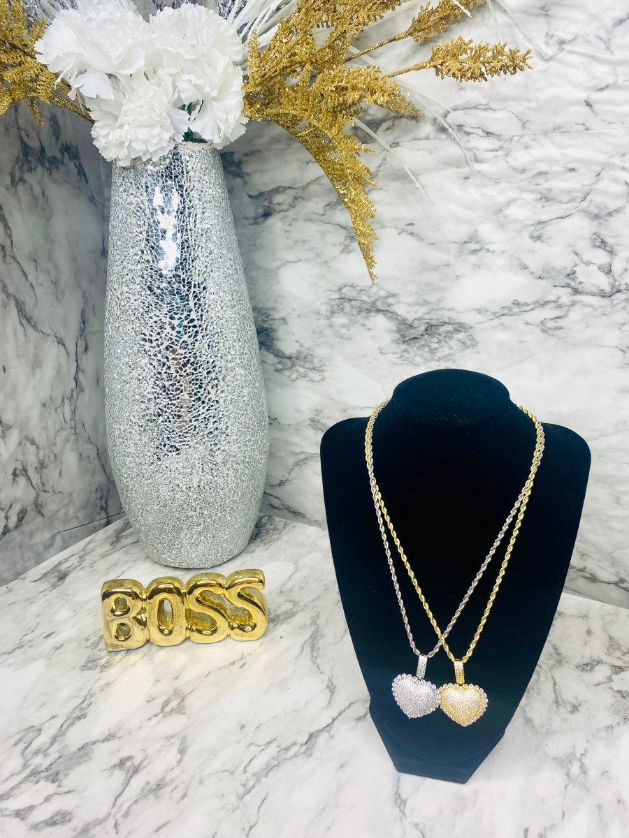 GOLD Ice Box Heart Necklace - Ikonik Idoll