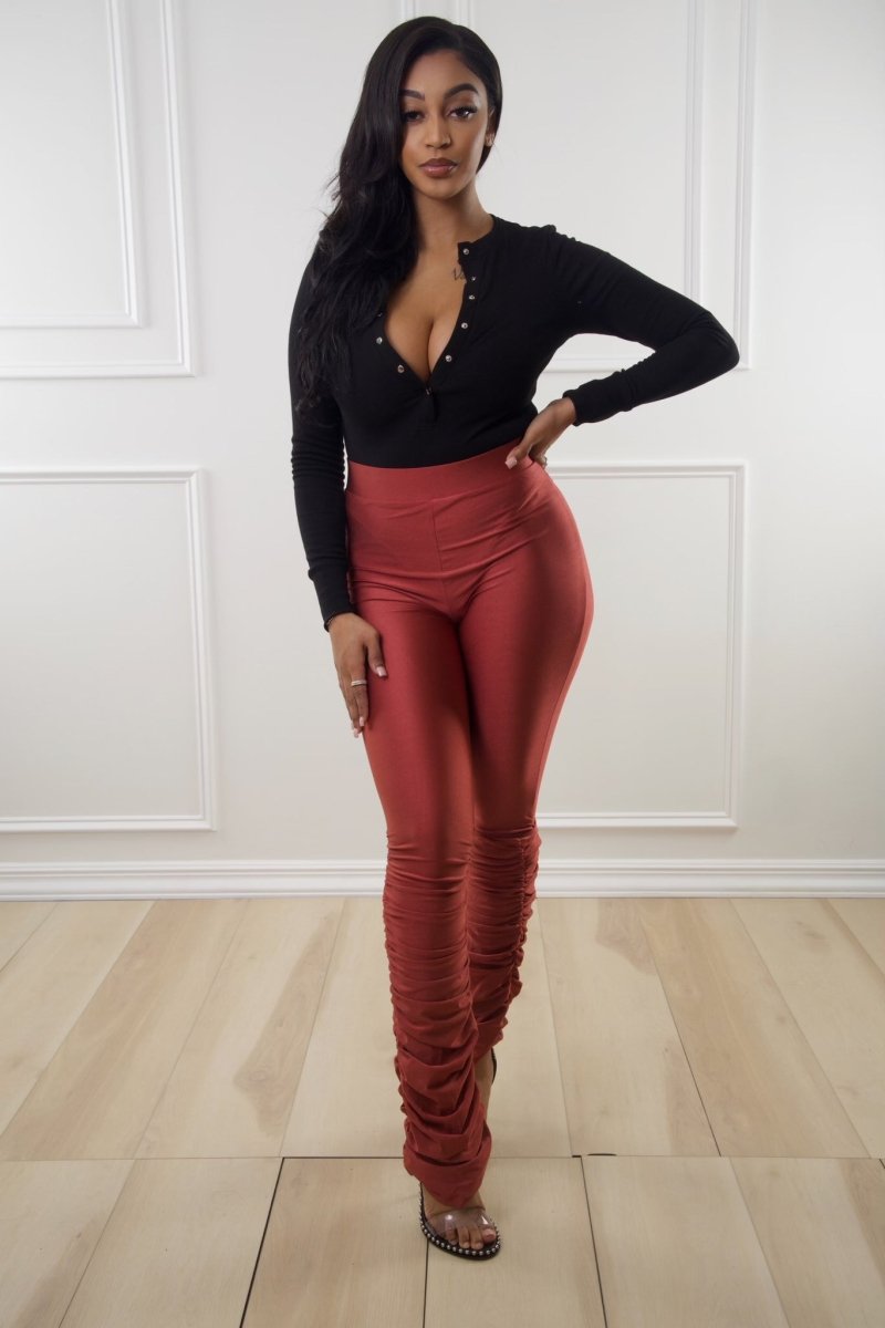 Peaches Rust Orange Pants - Ikonik Idoll