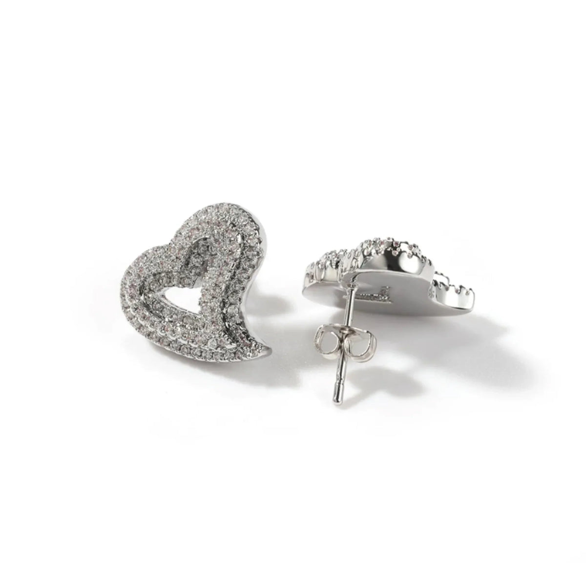 ROSE GOLD Open Heart Jayda earrings - Ikonik Idoll