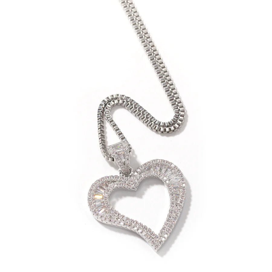 SILVER Open Heart Jayda necklace - Ikonik Idoll