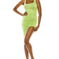 Scrumptious Mama Ruched Dress - Pink and Green colors plus size (X-Large to 3X)