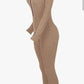 Playful Heart Ribbed Jumpsuit Tan