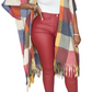 Fringe Frenzy Plaid Kimono (2 colors) Can fit sizes Small to 3X