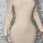 Sleek and Chic Tan Ribbed Dress LARGE