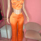 Act Bad Orange 2 Pc Flared Pant Set