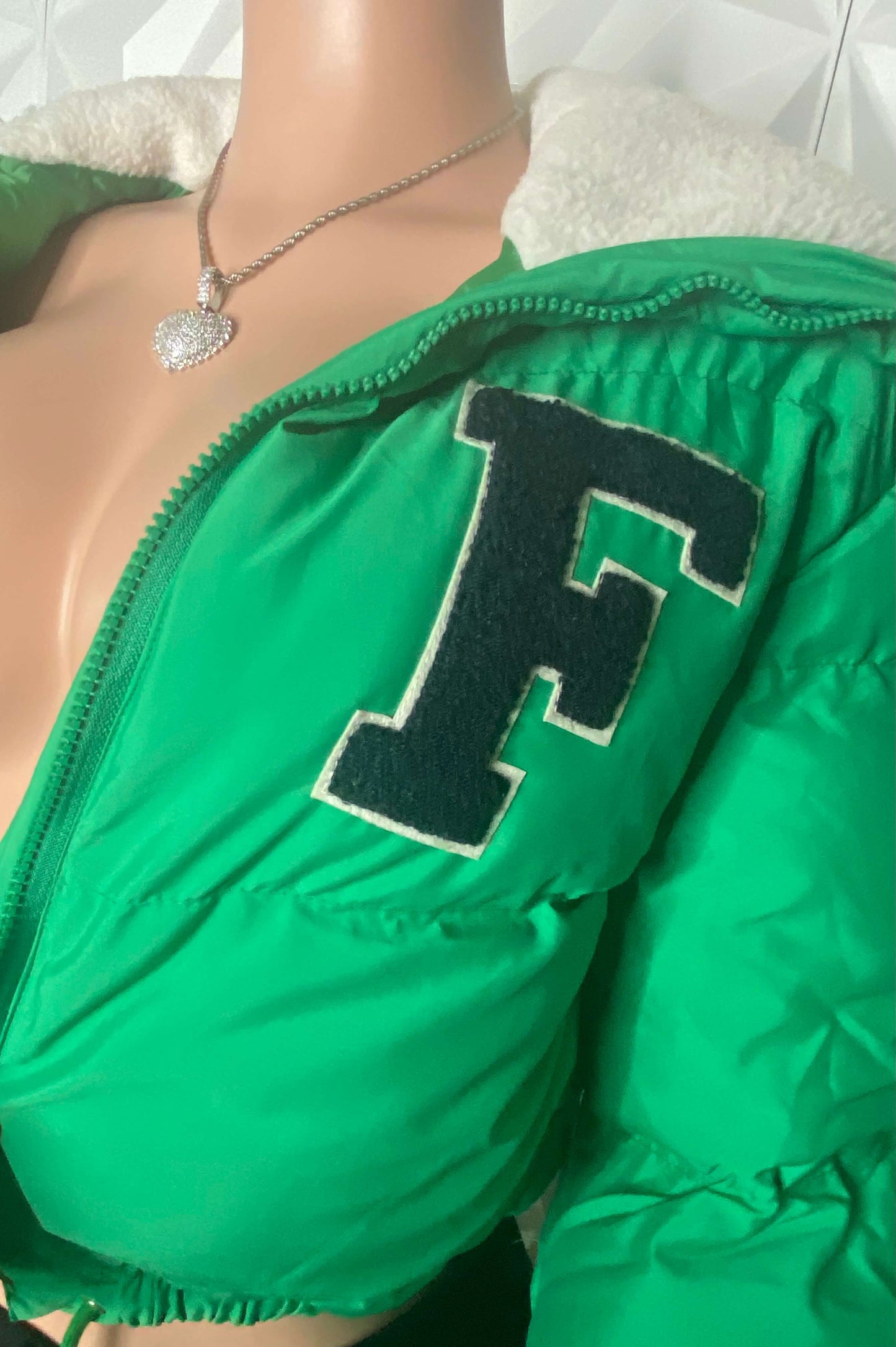 Emerald Envy Puffer Winter Coat