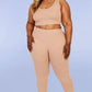 Mochahantas Ribbed Tan Lounge Set Plus