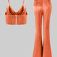 Act Bad Orange 2 Pc Flared Pant Set