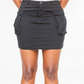 Cargo black skirt plus size