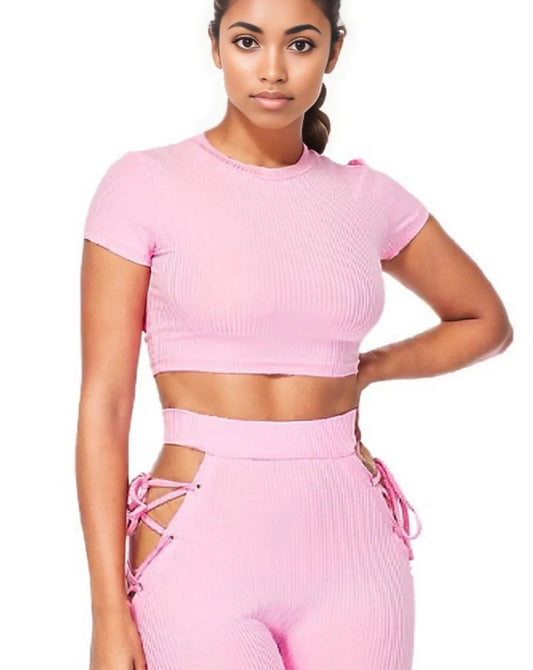 Pretty Pink Gal 2 piece short set