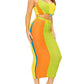 Camellia Color Block Skirt Set