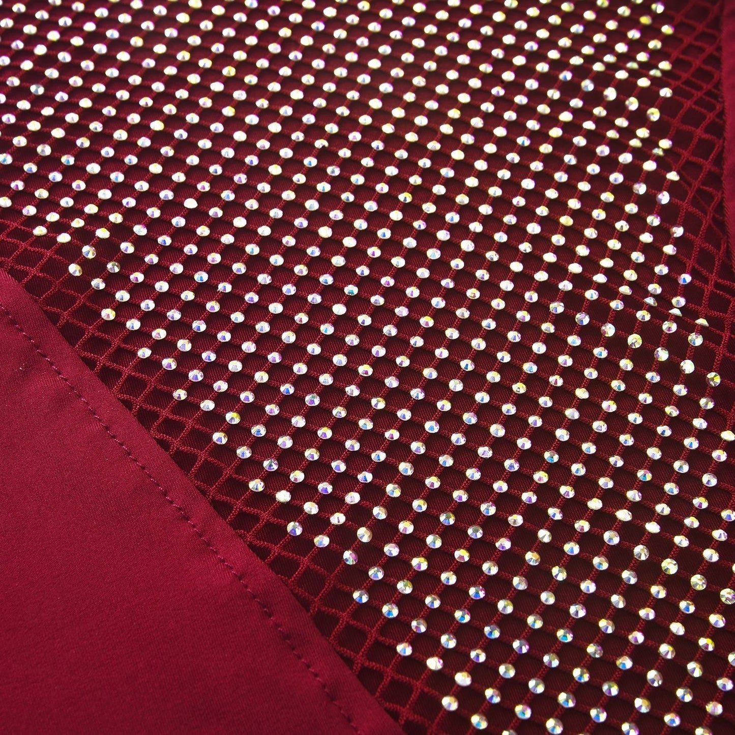 Made You Look Burgundy Rhinestone Dress MEDIUM