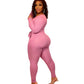 Ribbed Romance Black Jumpsuit with Belt Attachment