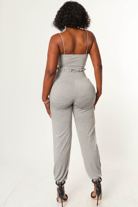 Keep It Cute Corset Set - Gray, Beige Tan Colors