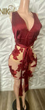 Fall for You Burgundy Nude Dress (Medium)