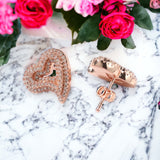 ROSE GOLD Open Heart Jayda earrings