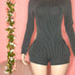 Around the Way Black Romper Large