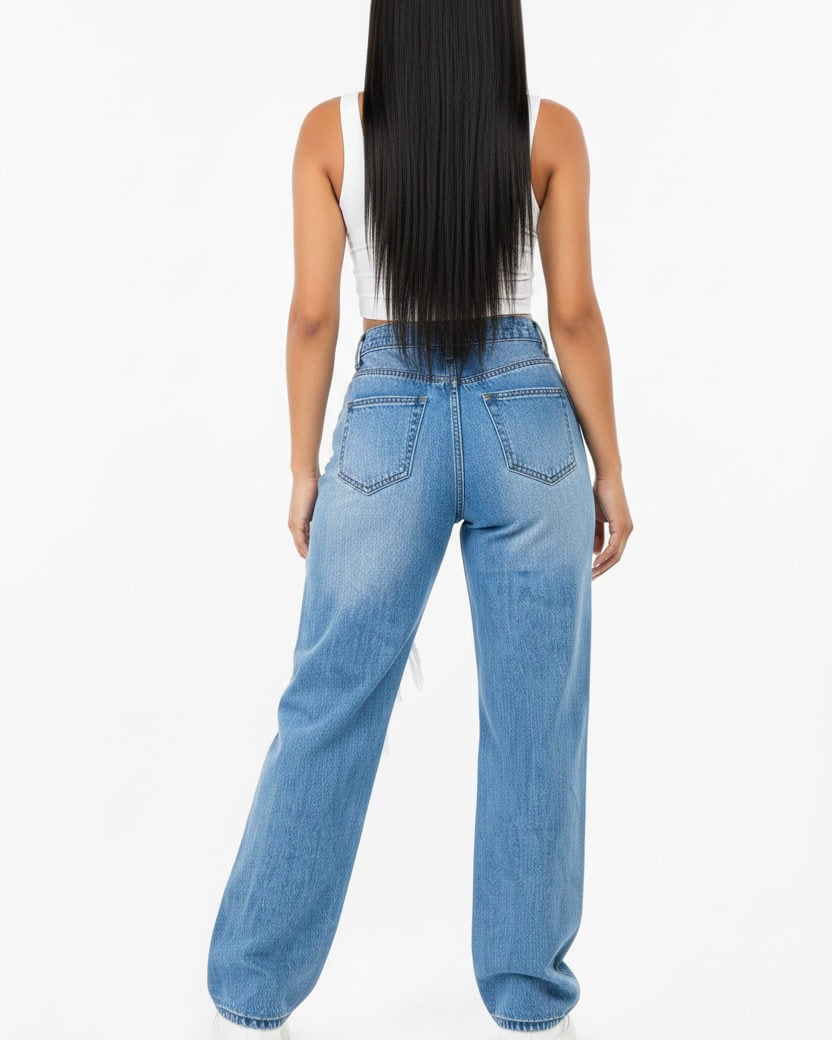 Wild Child High Waist Ripped Denim Jeans