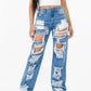 Wild Child High Waist Ripped Denim Jeans