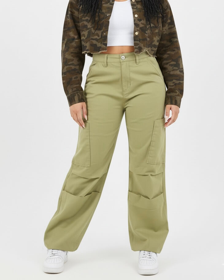 Y2K Sage Cargo Pants Plus (1X-3X)
