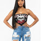 Stay Strong Vintage Skull Corset Top