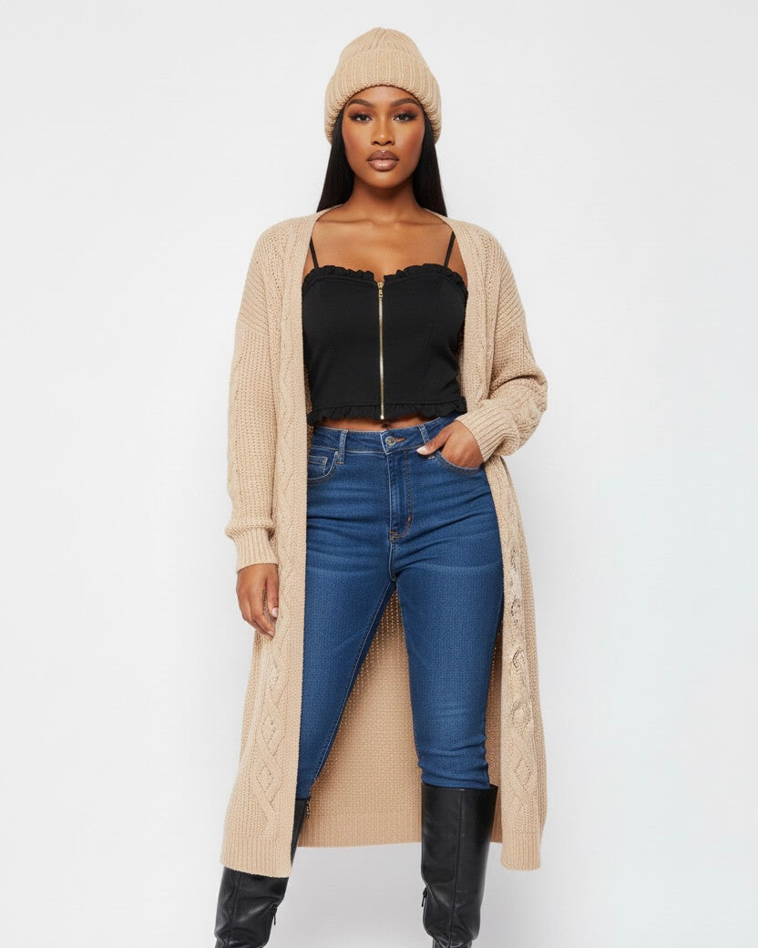 It Girl Black Denim Crop Top