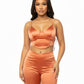 Act Bad Orange 2 Pc Flared Pant Set