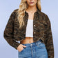 Army Fatigue Camouflage Cropped Jacket - Ikonik Idoll