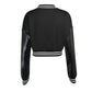 Black Classic Varsity Jacket with White Stripes - Large - Ikonik Idoll