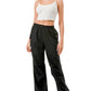 Black Quickdry Parachute Cargo Pants - Ikonik Idoll