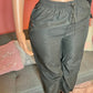 Black Quickdry Parachute Cargo Pants - Ikonik Idoll