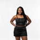 Topic of Conversation Corset Short Set - Black and Green