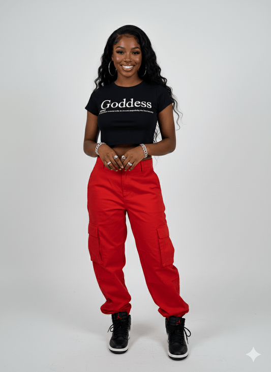 Goddess Defined Graphic Crop T-shirt