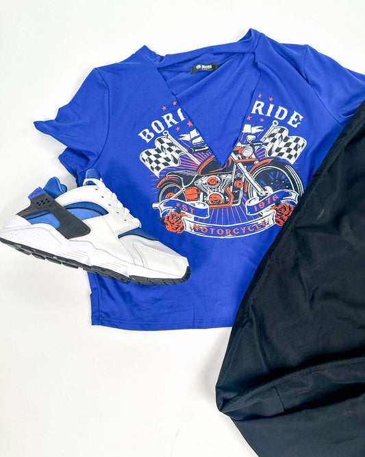 Born to Ride Plus Size Graphic Top