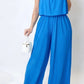 Body of a Goddess Pleated Strapless Jumpsuit - Green and Blue - Ikonik Idoll