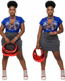 Cargo black skirt plus size