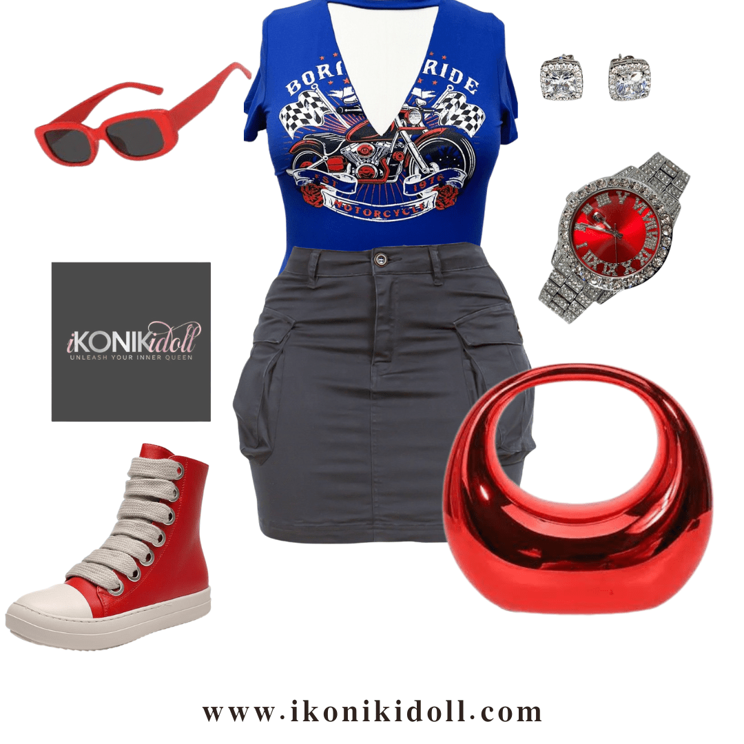 Born to Ride Plus Size Graphic Top - Ikonik Idoll