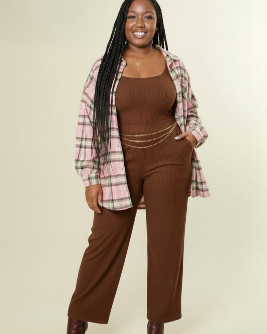 Pretty In Pink Plaid Button Down Shirt