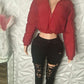 Burgundy Bliss Puffer Coat - Ikonik Idoll