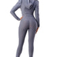 Busy & Paid Girl 2 pc pant textured set, Gray and Beige - Ikonik Idoll