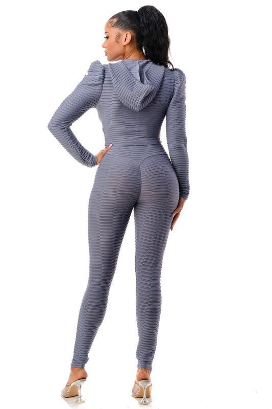 Busy & Paid Girl 2 pc pant textured set, Gray and Beige - Ikonik Idoll