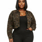Army Fatigue Camouflage Cropped Jacket