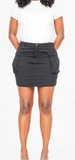 Cargo black skirt plus size - Ikonik Idoll