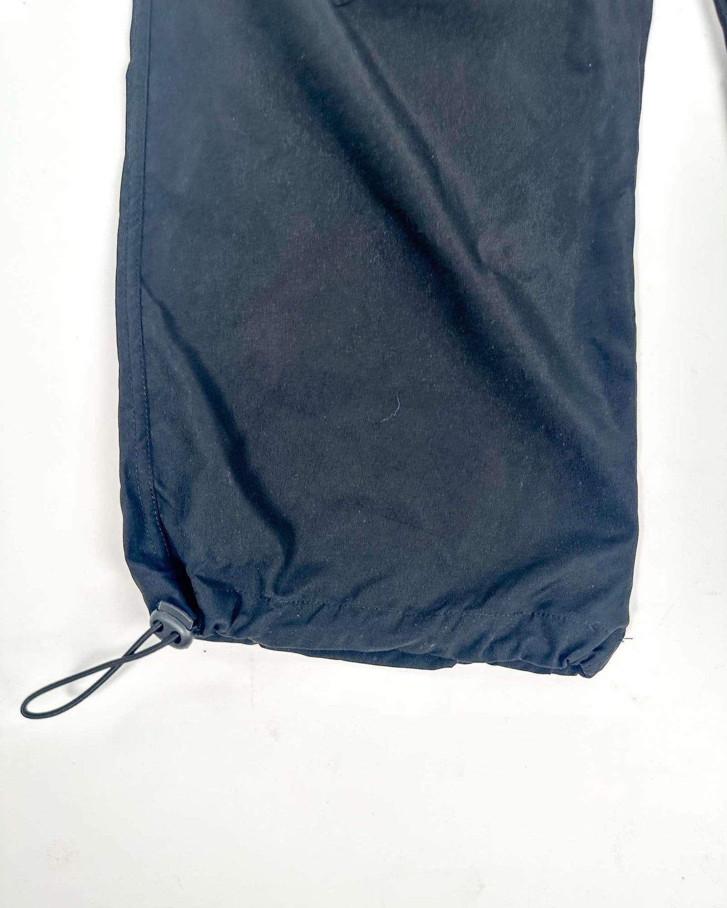 Black Quickdry Parachute Cargo Pants