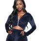 Crushed Velvet Stacked 2 pc Jogging Sets MEDIUM - Ikonik Idoll