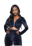 Crushed Velvet Stacked 2 pc Jogging Sets MEDIUM - Ikonik Idoll